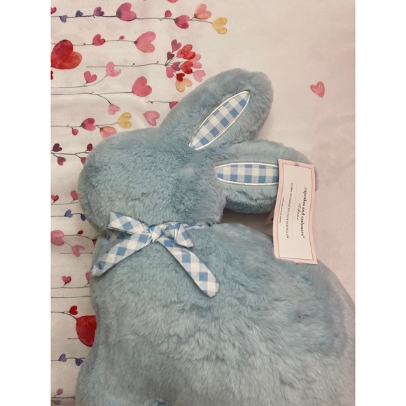 Cupcakes and Cashmere Blue Easter Bunny Pillow - Picture 3 of 7